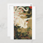 Pine Tree & Phoenix (Liebe Heart Phoenix), Jakuchu Postkarte (Vorne/Hinten)