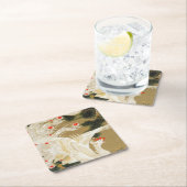 Pine Tree & Phoenix (Liebe Heart Phoenix), Jakuchu Rechteckiger Pappuntersetzer (Vor Ort)