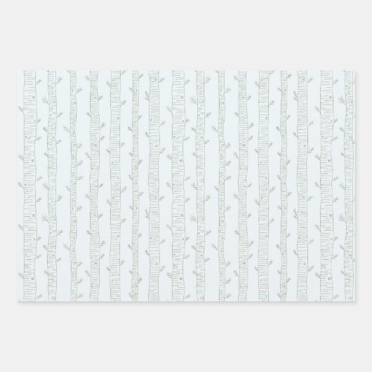 Pine Tree & Pine Cone Gift Wrap Set Geschenkpapier Set (Vorderseite 3)