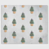 Pine Tree, Pine Cones Urlaub Geschenkpapier (Flach)
