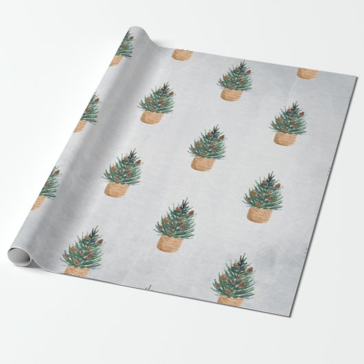 Pine Tree, Pine Cones Urlaub Geschenkpapier (Ungerollt)