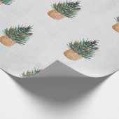 Pine Tree, Pine Cones Urlaub Geschenkpapier (Ecke)