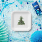 Pine Tree Plate Feiertag Weihnachtsessen Party Abe Pappteller (Party)