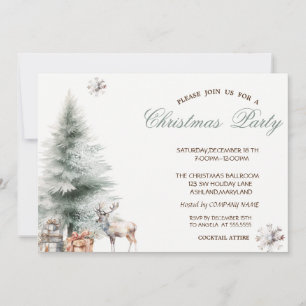 Pine Tree präsentiert Rentier Weihnachts-Party Einladung