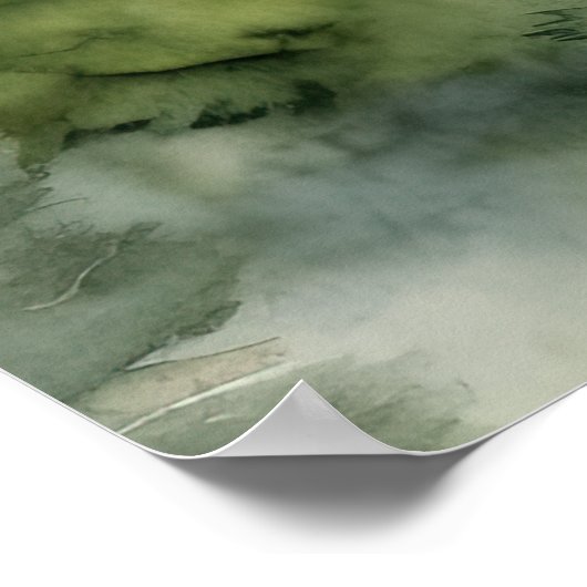 Pine Tree Print | Winterlandschaft Mauer Kunst Poster (Ecke)