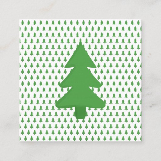 Pine Tree Quadratische Visitenkarte (Vorderseite)
