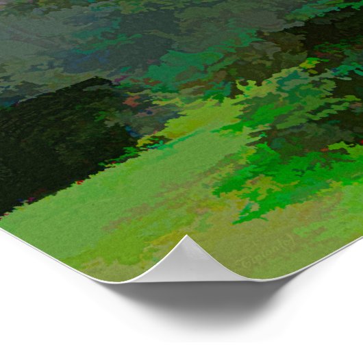 Pine Tree Radiance in Colour Variation Poster (Ecke)