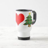Pine Tree Red Heart Stainless Steel 15 oz Tasse (VorderseiteRechts)