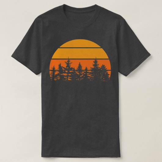 Pine Tree Retro Silhouette 2 T-Shirt (Design vorne)