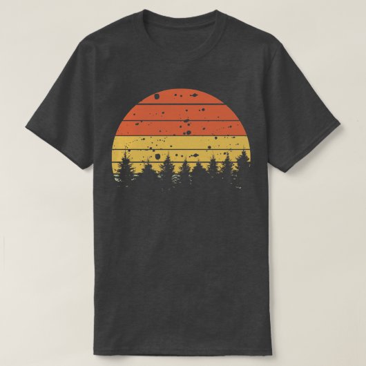 Pine Tree Retro Silhouette 4 T-Shirt (Design vorne)