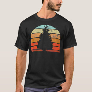 Pine Tree Retro Sun Minimalistisch Pine Tree Desig T-Shirt
