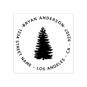 Pine Tree Rücksendeadresse Gummi Briefmarke Gummistempel