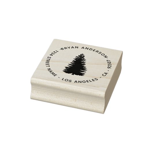 Pine Tree Rücksendeadresse Gummi Briefmarke Gummistempel (Stempel)