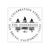 Pine-Tree-Rücksendeadresse mit benutzerdefiniertem Gummistempel (Prägung)