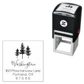Pine Tree Rücksendeadresse Self Inking Briefmarke Permastempel (Beispiel)