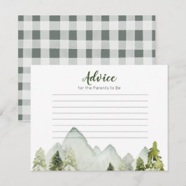 Pine Tree Rustic Adventure Baby Showcard Begleitkarte