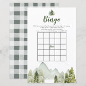 Pine Tree Rustic Adventure Bingo Games Baby Dusche (Vorne/Hinten)