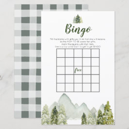 Pine Tree Rustic Adventure Bingo Games Baby Dusche