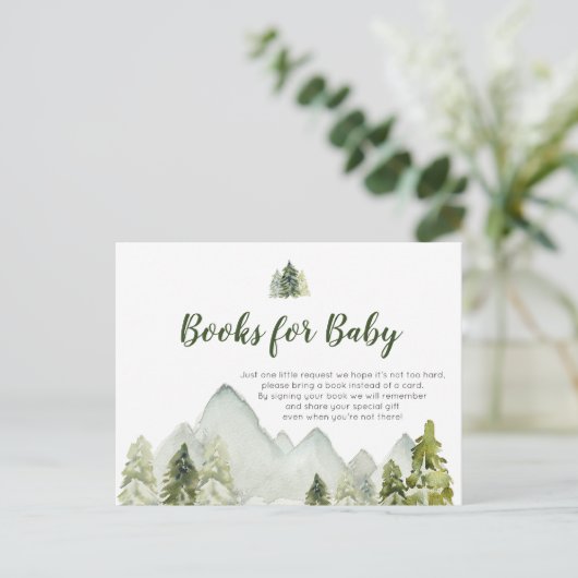 Pine Tree Rustic Adventure Books for Baby Postcard Postkarte (Stehend Vorderseite)