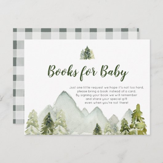 Pine Tree Rustic Adventure Books for Baby Postcard Postkarte (Vorne/Hinten)