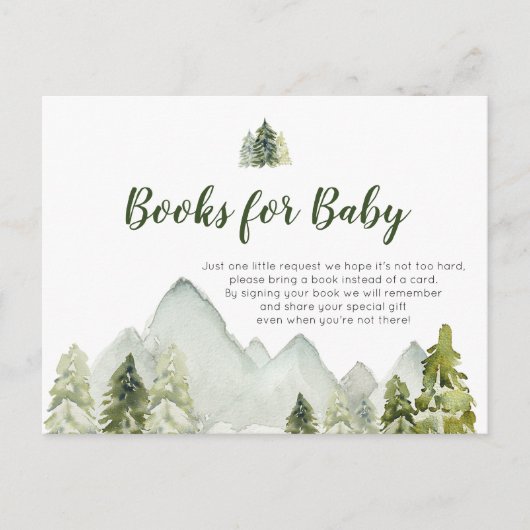 Pine Tree Rustic Adventure Books for Baby Postcard Postkarte (Vorderseite)