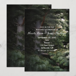 Pine Tree Rustic Forest Woods Hochzeitseinladungen Einladung