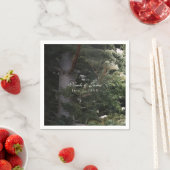 Pine Tree Rustic Forest Woods Hochzeitsempfang Serviette (Beispiel)