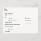 Pine Tree Rustic Forest Woods Wedding RSVP Einladungspostkarte (Rückseite)