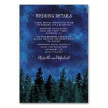 Pine Tree Rustic Wedding Cards