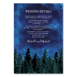 Pine Tree Rustic Wedding Cards Tischnummer
