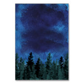 Pine Tree Rustic Wedding Cards Tischnummer (Rückseite)