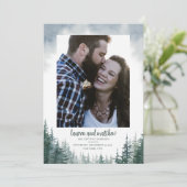 Pine Tree Rustic Wedding speichern Sie das Datum m Save The Date (Stehend Vorderseite)