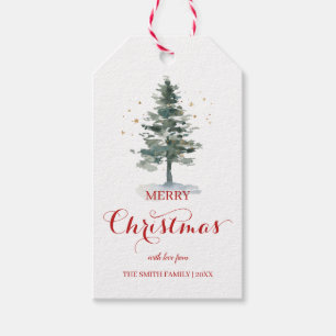 Pine Tree Script Frohe Weihnachtsgeschenke Tags Geschenkanhänger