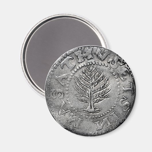 Pine Tree Shilling Coin Magnet (Vorderseite/Rückseite)