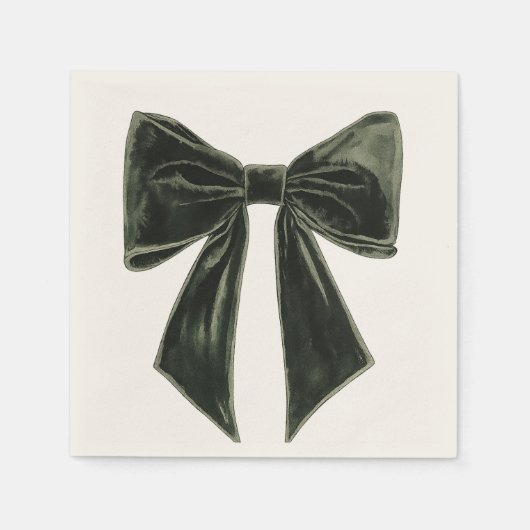 Pine Tree Silhouette Christmas Pattern Serviette (Vorderseite)