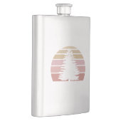 Pine Tree Silhouette Flachmann (Rechts)