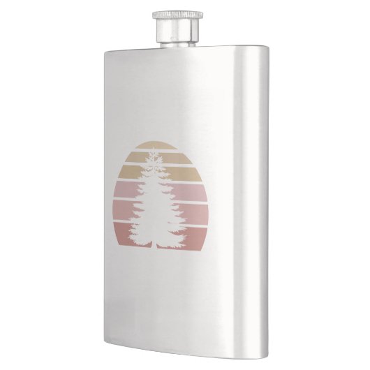 Pine Tree Silhouette Flachmann (Links)