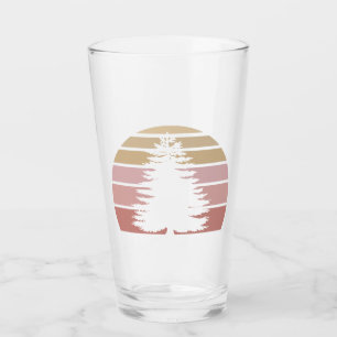 Pine Tree Silhouette Glas