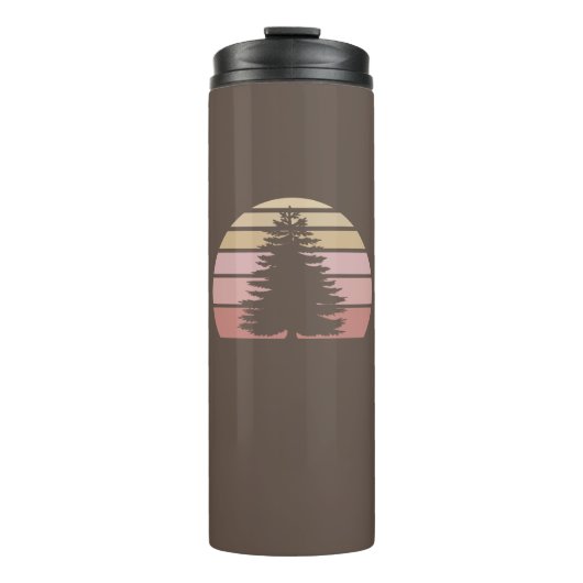 Pine Tree Silhouette Thermosbecher (Vorderseite)