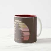 Pine Tree Silhouette Zweifarbige Tasse (VorderseiteRechts)