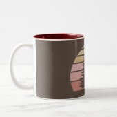 Pine Tree Silhouette Zweifarbige Tasse (Links)