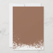 Pine Tree Snowflakes Brown Company Weihnachten Einladung (Rückseite)