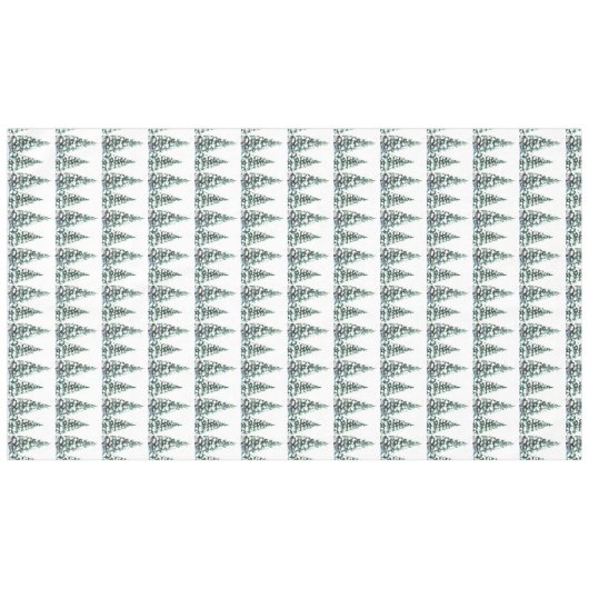 Pine tree Snowy Szene Winter Weihnachten Elegant Tischdecke (Vorderseite (Horizontal))