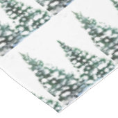 Pine tree Snowy Szene Winter Weihnachten Elegant Tischdecke (Schrägansicht)