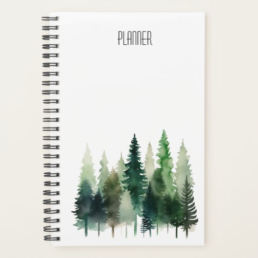 Pine Tree Spiral Soft Cover Planner 5.5 x 8.5 Planer (Vorderseite)