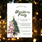 Pine Tree Stars Nutcracker Christmas Company Einladung