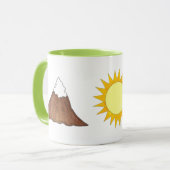 Pine Tree Sun Bergsee-Zauber im Val Piora Tasse (Vorderseite Links)