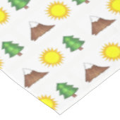 Pine Tree Sun Mountain Climber Wandern Camp Außenb Tischdecke (Schrägansicht)