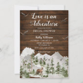 Pine Tree The Adventure fängt Brautparty an Einladung (Vorderseite)