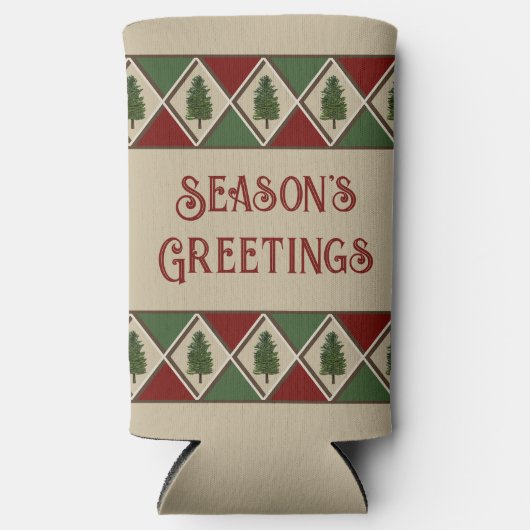 Pine Tree und Harlequin Can Cooler Selters Dosenkühler (Vorderseite)